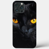 Black Cat Face Case-Mate iPhone Hülle (Rückseite)