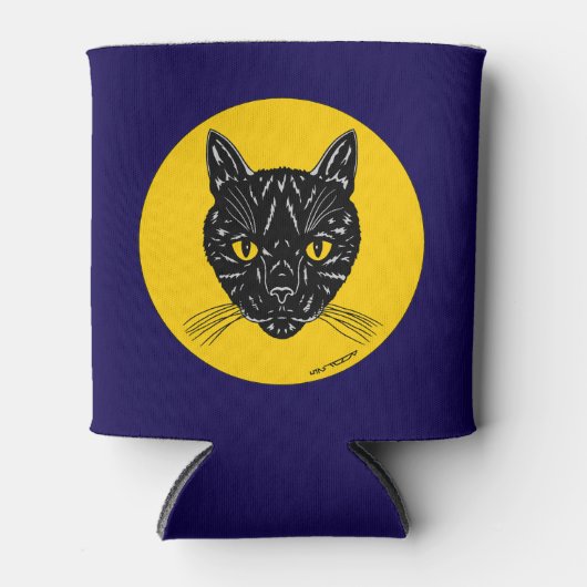 Black Cat Face Dosenkühler (Vorderseite)