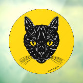 Black Cat Face Fensteraufkleber (Blatt 3)