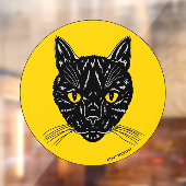 Black Cat Face Fensteraufkleber (Blatt 2)
