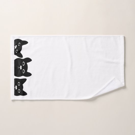 "Black Cat Face" Handtücher Set (Handtuch)