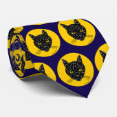 Black Cat Face Krawatte (Gerollt)