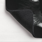 Black Cat Face Mousepad (Ecke)
