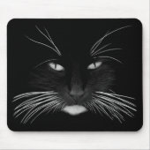 Black Cat Face Mousepad (Vorne)