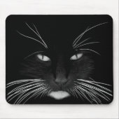 Black Cat Face Mousepad (Vorne)