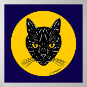 Black Cat Face Poster (Vorne)