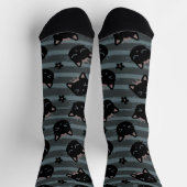 Black Cat Face Socken (Oben)