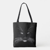 Black Cat Face Tasche (Rückseite)