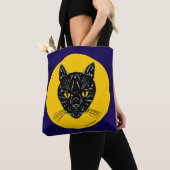 Black Cat Face Tasche (Von Nahem)