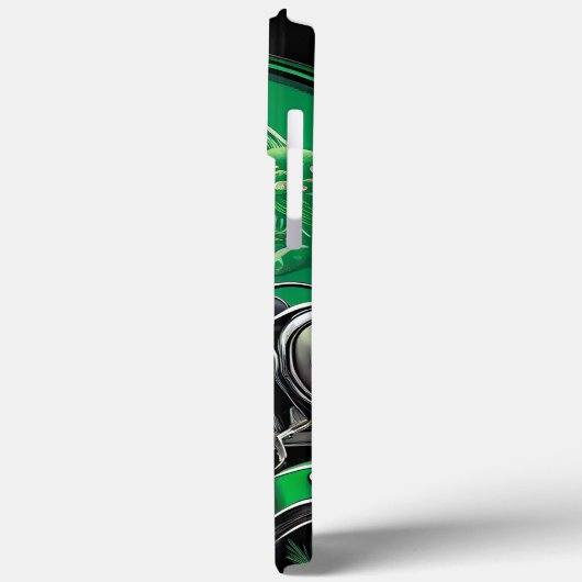 Black Cat Fahrrad St. Patrick's Day Case-Mate iPhone Hülle (Rückseite / Links)