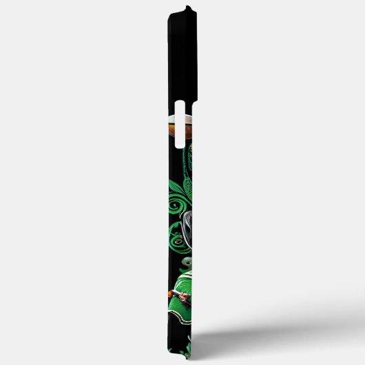 Black Cat Fahrrad St. Patrick's Day Case-Mate iPhone Hülle (Rückseite / Rechts)