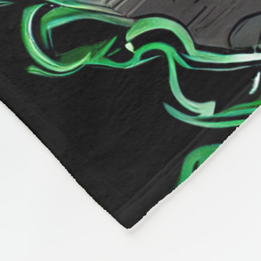 Black Cat Fahrrad St. Patrick's Day Fleecedecke (Ecke)