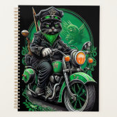 Black Cat Fahrrad St. Patrick's Day Planer (Vorderseite)