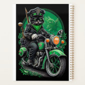 Black Cat Fahrrad St. Patrick's Day Planer (Rückseite)