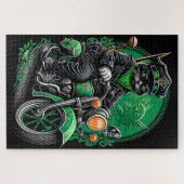 Black Cat Fahrrad St. Patrick's Day Puzzle (Horizontal)