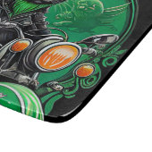 Black Cat Fahrrad St. Patrick's Day Schneidebrett (Ecke)