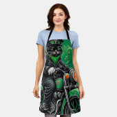 Black Cat Fahrrad St. Patrick's Day Schürze (Getragen)