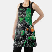 Black Cat Fahrrad St. Patrick's Day Schürze (InSitu)