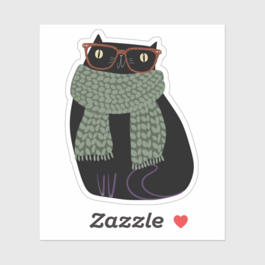 Black Cat Fall Saison Halloween Spooky Niedlich Aufkleber (Blatt)