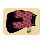 Black Cat Fall Saison Halloween Spooky Niedlich Magnet (Horizontal)
