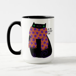 Black Cat Fall Saison Halloween Spooky Niedlich Tasse