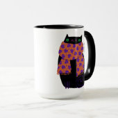 Black Cat Fall Saison Halloween Spooky Niedlich Tasse (VorderseiteRechts)