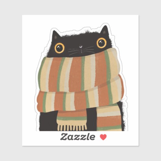 Black Cat Fall Saison Happy Halloween Aufkleber (Blatt)