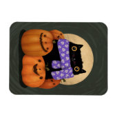 Black Cat Fall Saison Happy Halloween Magnet (Horizontal)