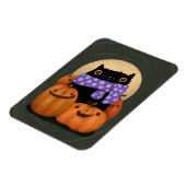 Black Cat Fall Saison Happy Halloween Magnet (Linke Seite)