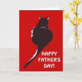 Black Cat Father's Day Card Karte (Gelbe Blume)