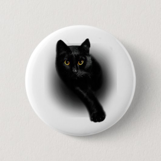 Black Cat Feilnägel Button (Vorderseite)
