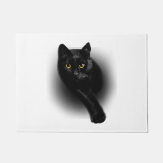 Black Cat Feilnägel Fußmatte (Vorderseite)