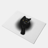 Black Cat Feilnägel Fußmatte (Schrägansicht)
