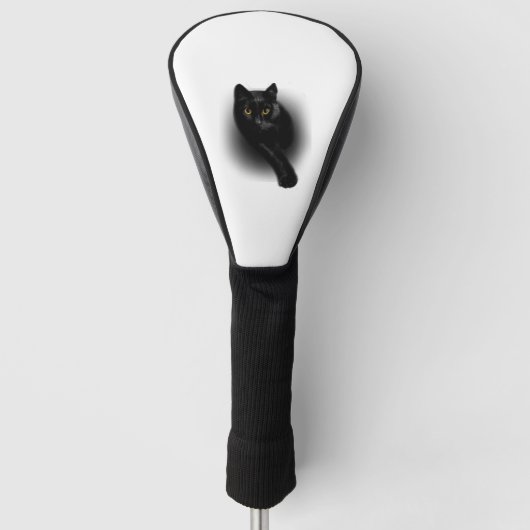 Black Cat Feilnägel Golf Headcover (Vorderseite)