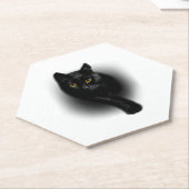 Black Cat Feilnägel Untersetzer (angewinkelt)