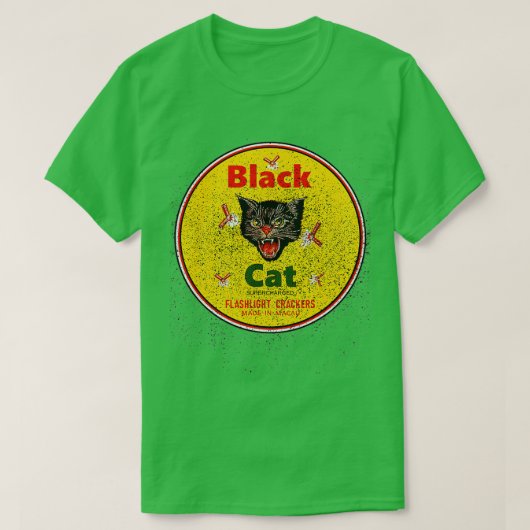 Black Cat firecrackers  T-Shirt (Design vorne)