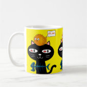 Black Cat Fishbones Gelbe Tasse (Links)
