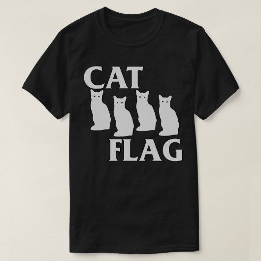 Black Cat Flag Black Flag Parody T-Shirt (Design vorne)