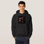 Black Cat Flamingo War Hoodie (Vorne ganz)