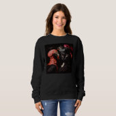 Black Cat Flamingo War Sweatshirt (Vorne ganz)