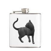 Black Cat Flask Flachmann (Vorderseite)