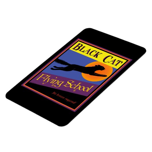 Black Cat Flying School Flexi Magnet (Linke Seite)