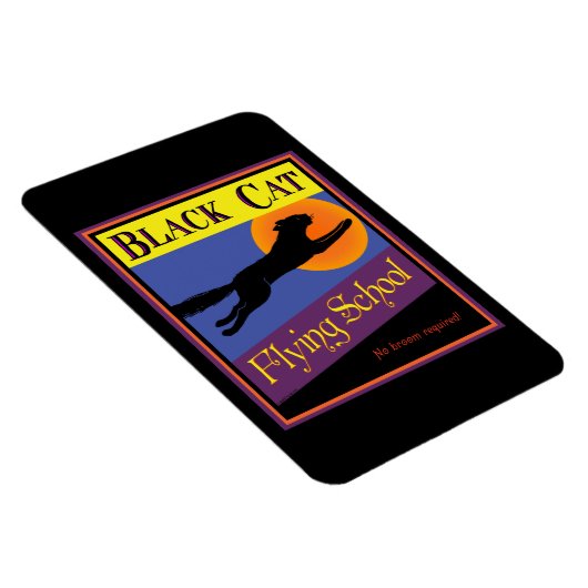 Black Cat Flying School Flexi Magnet (Rechte Seite)