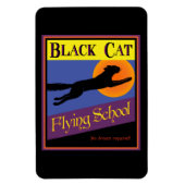 Black Cat Flying School Flexi Magnet (Vertikal)