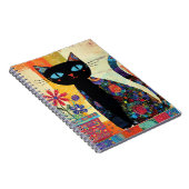 Black Cat Folk Art Notizblock (Rechte Seite)