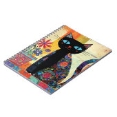 Black Cat Folk Art Notizblock (Linke Seite)