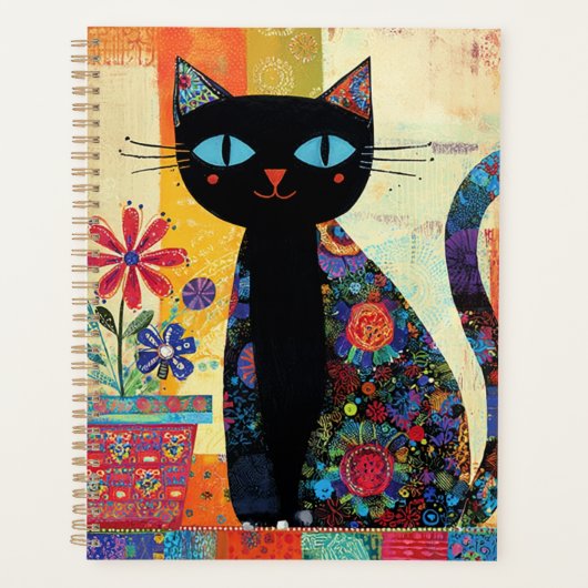 Black Cat Folk Art Planer (Vorderseite)