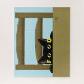 Black Cat Food Funny Hungry Kitty Humor Puzzle (Vertikal)