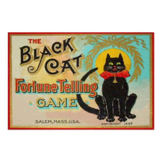 Black Cat Fortune Telling Game Fotodruck (Vorne)