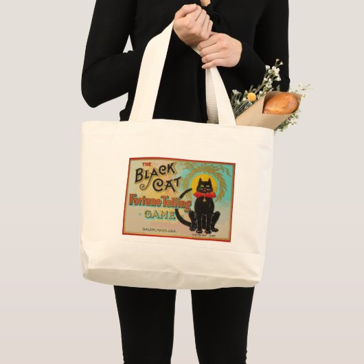 Black Cat Fortune Telling Game Jumbo Stoffbeutel (Vorderseite (Produkt))